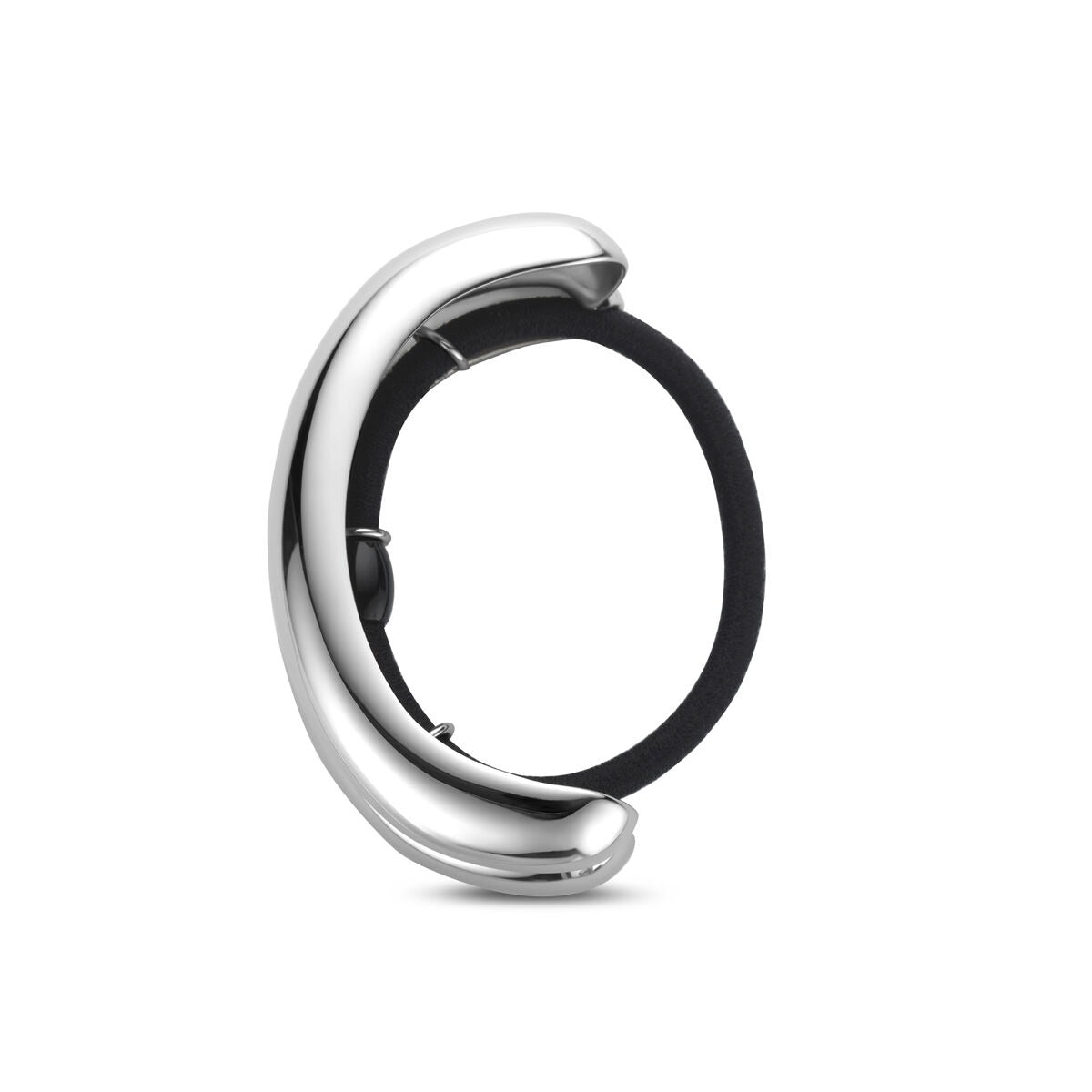 Srebrny stalowy opaska do włosów damski 76x32mm