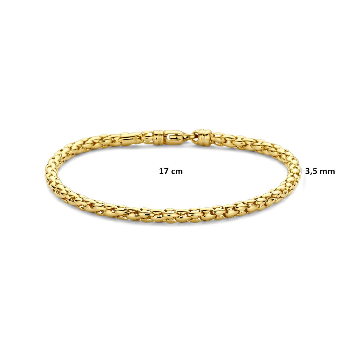 Bransoletka damska złoto 14k – wzór ogniwa 3,5 mm 17 cm
