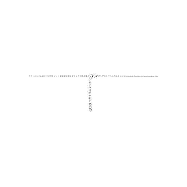 Gerhodineerd zilveren collier met dubbele hartjes