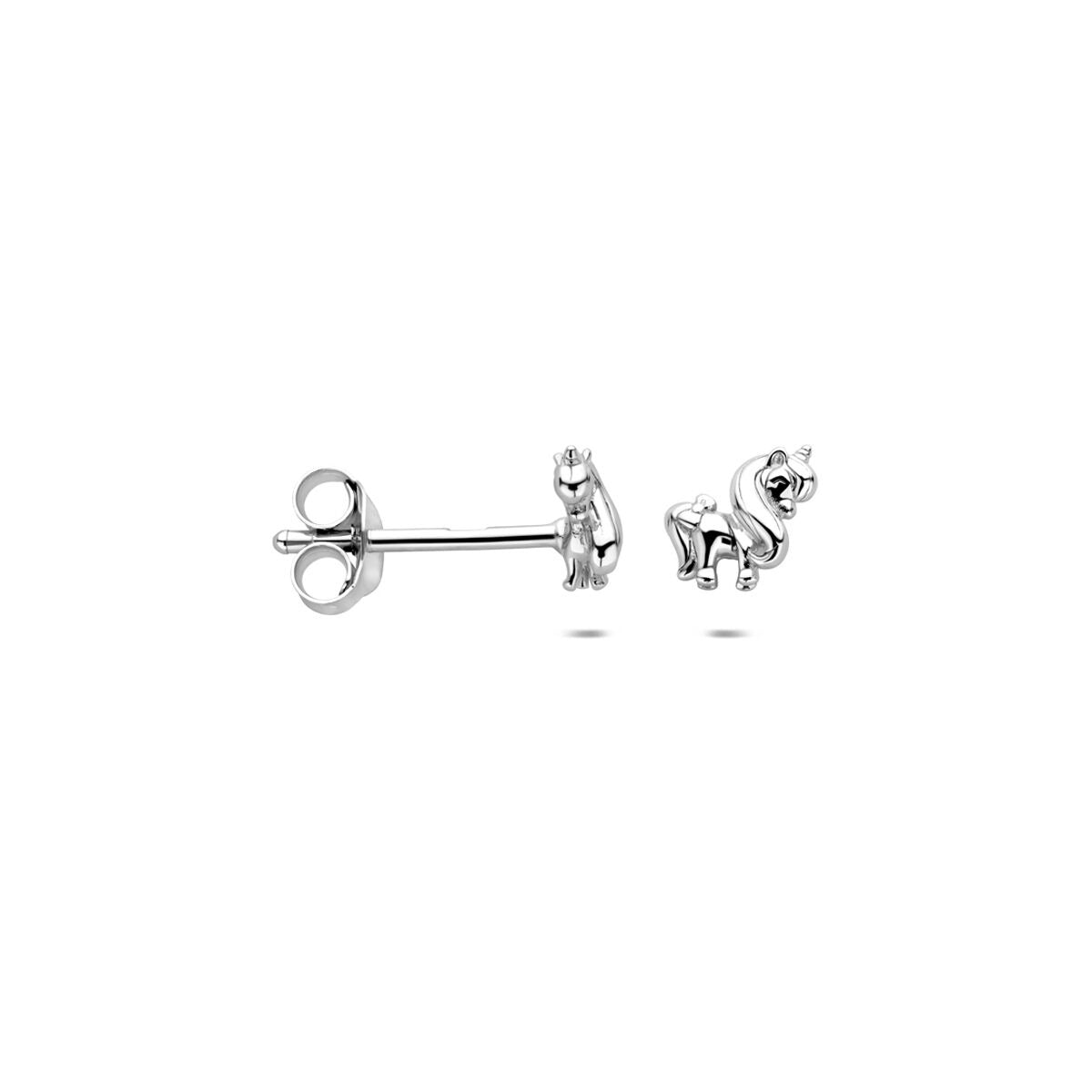 Dziecięce kolczyki srebrne – kolczyki wkrętki jednorożec 5,5 x 6,5 mm