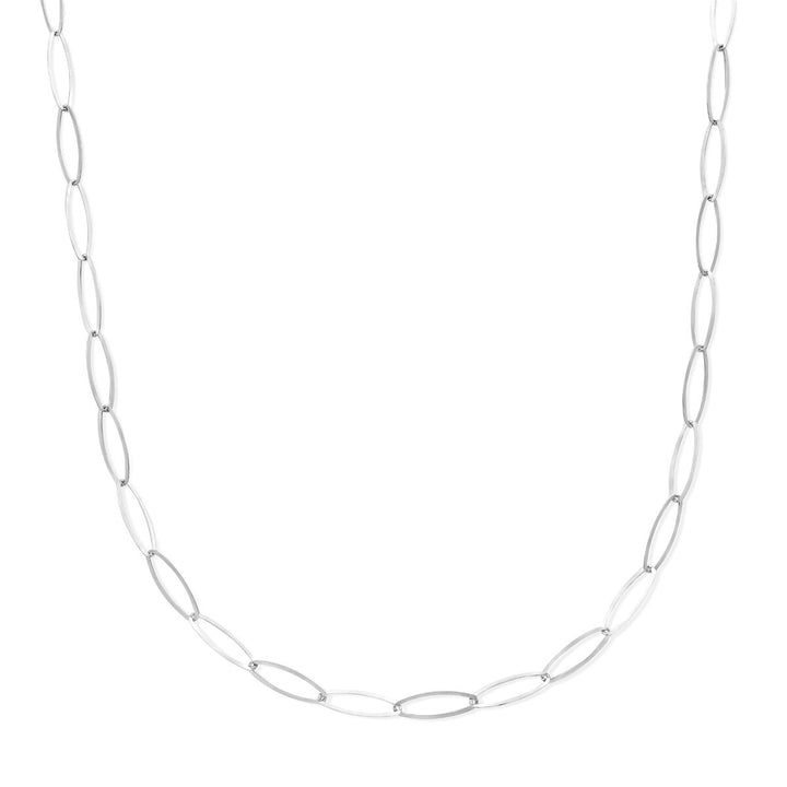 Zilveren dames ketting gerhodineerd anker schakel 5,1 mm 45 cm