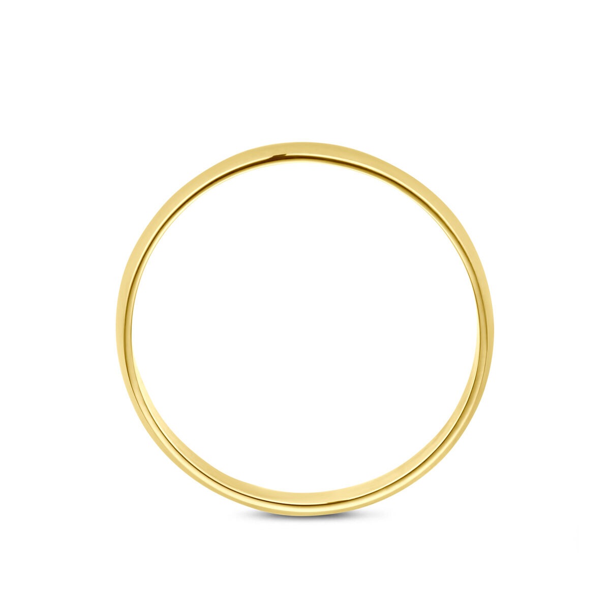 14k żółte złoto pierścionek 3mm