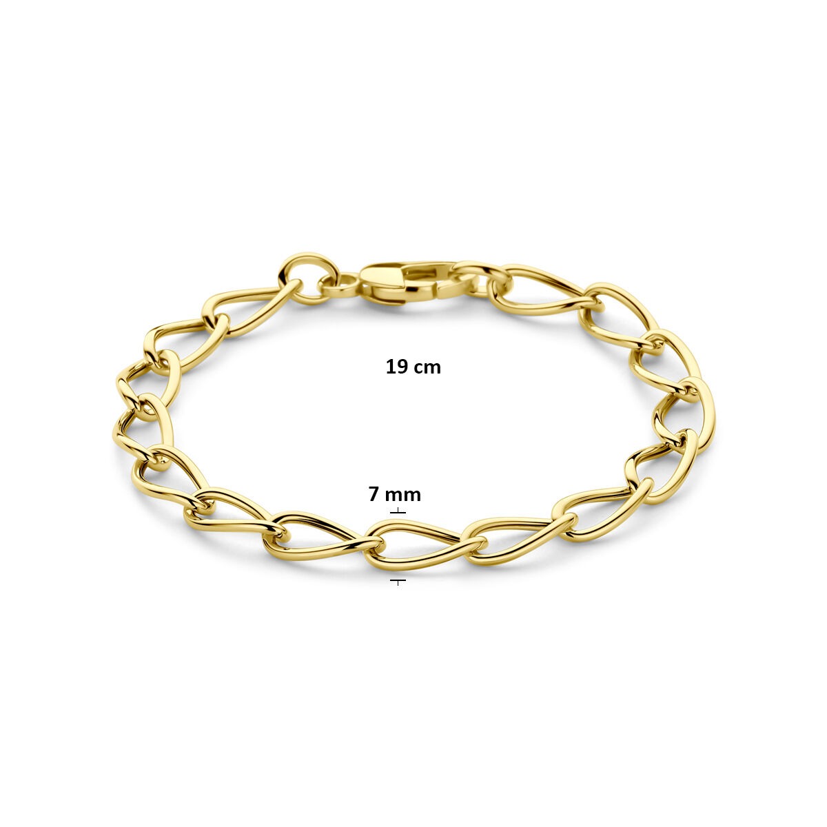 bransoletka z żółtego złota w kształcie kotwicy 19 cm