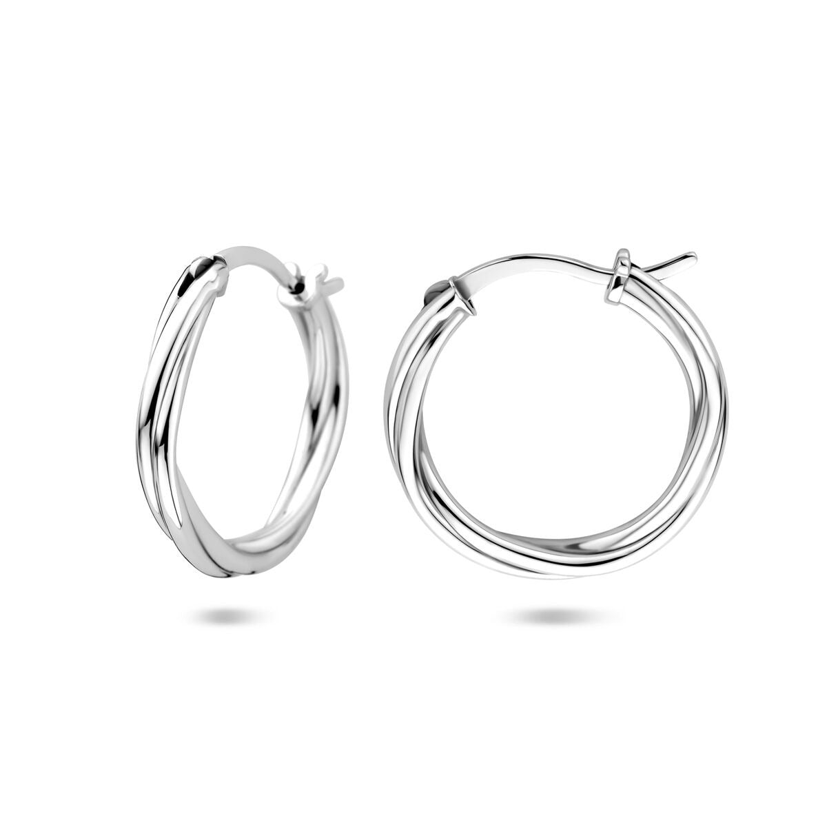Srebrne kolczyki skręcone – rodowane 925 srebro 19 mm