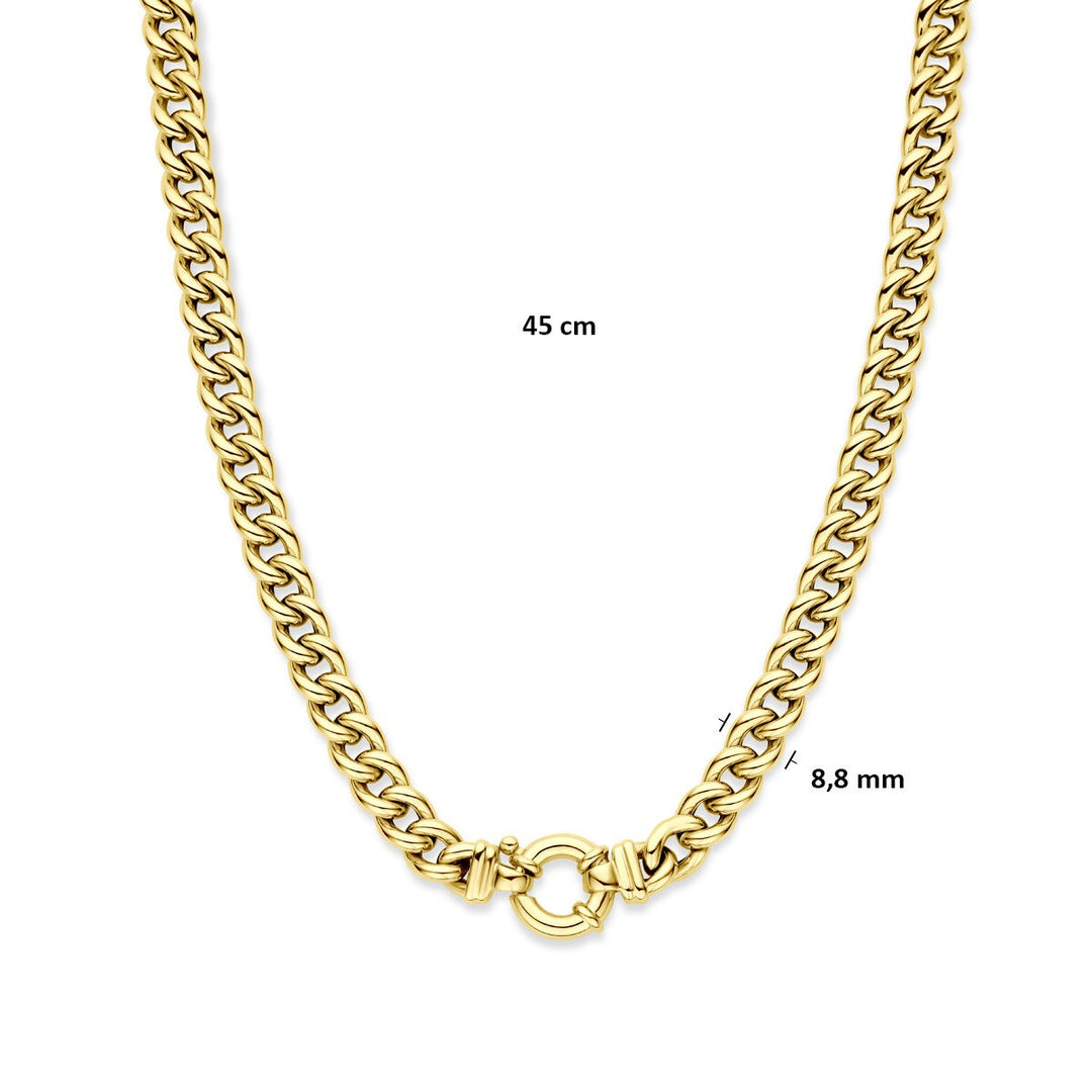 Gouden gourmette ketting – 14k, 9 mm
