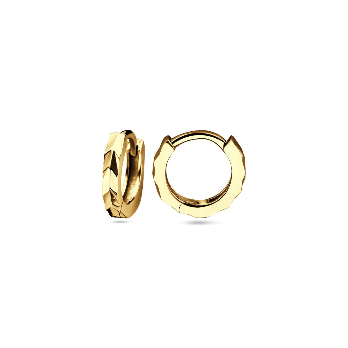 Pozłacane srebrne kolczyki koła – 12 mm złotej elegancji
