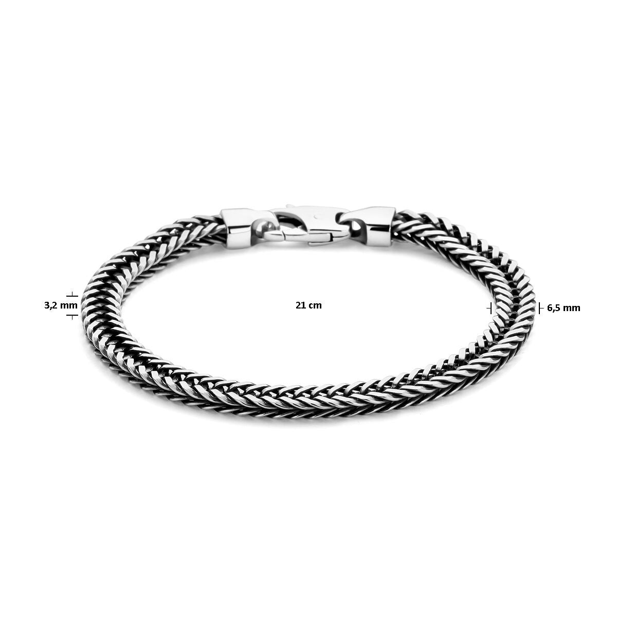 bransoletka oxi vossestaart 21 cm srebro oksydowane