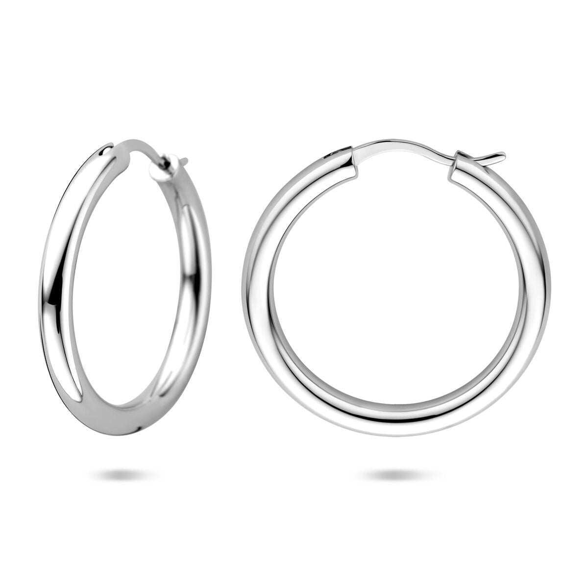 Srebrne kolczyki koła 925 rodowane – 26,5 mm