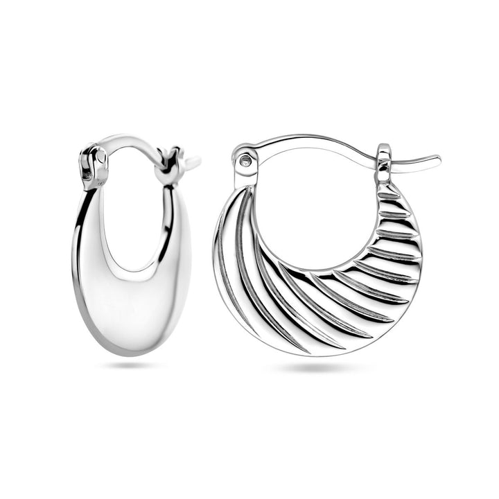 Gerhodineerd zilveren oorringen 16.5 mm