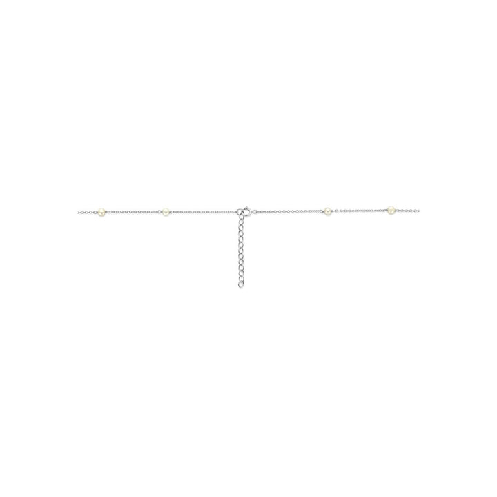Gerhodineerd 925 zilveren collier met parels