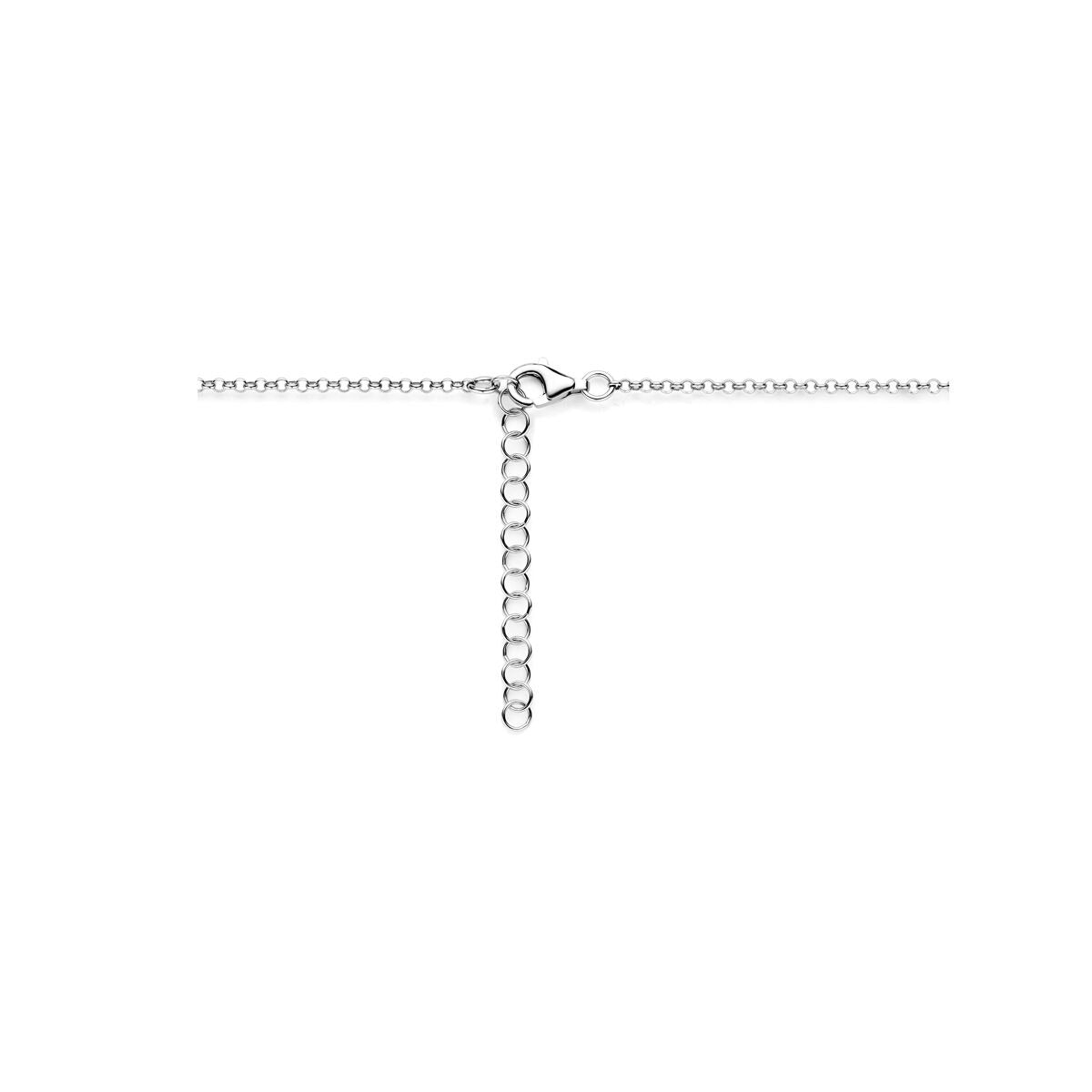 Srebrny naszyjnik z serduszkiem – rodowany 925 srebro 41 + 4 cm