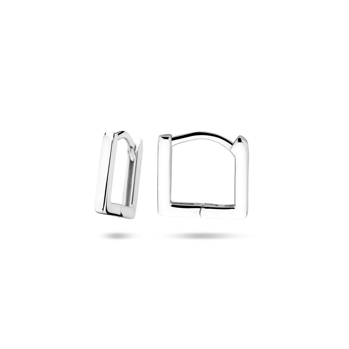 Srebrne kolczyki damskie – rodowane kolczyki klapowe 11.5 mm