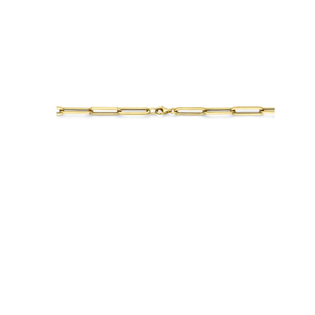 9k gouden paperclip ketting – 45 cm