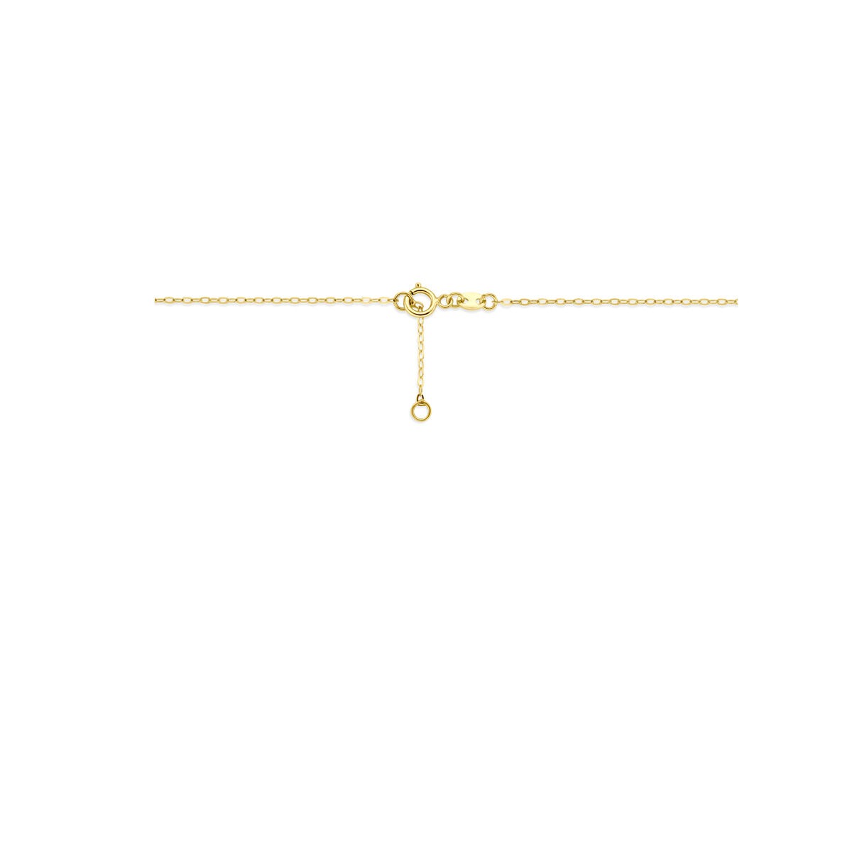 14k żółte złoto naszyjnik w kształcie serca 40 - 42 cm