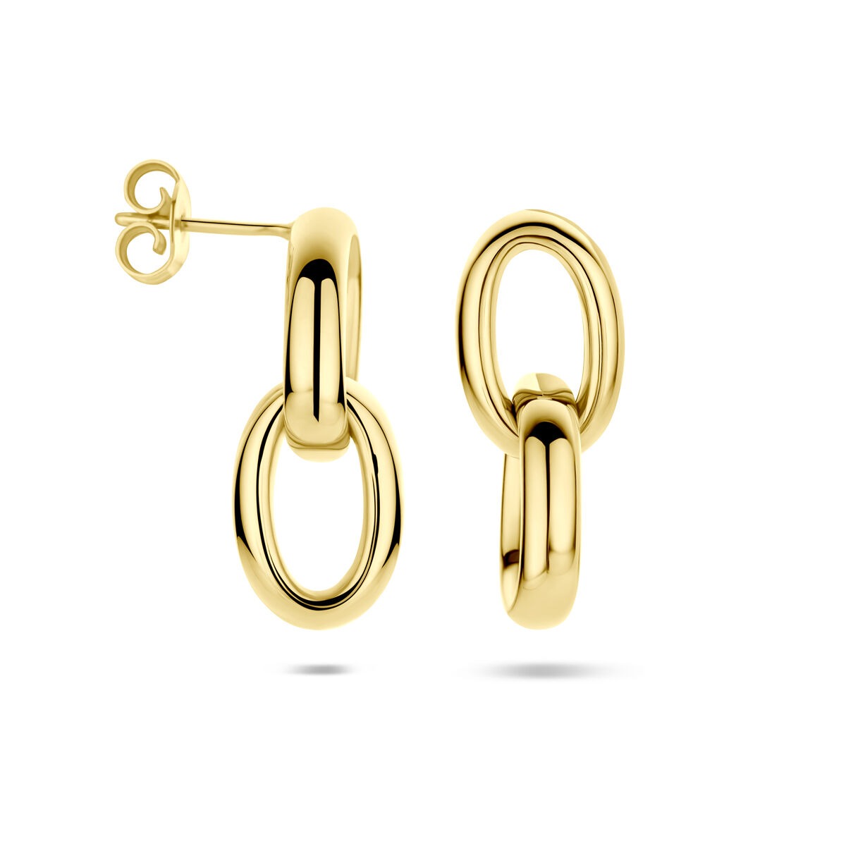 Złote kolczyki 14k żółte złoto 24 mm