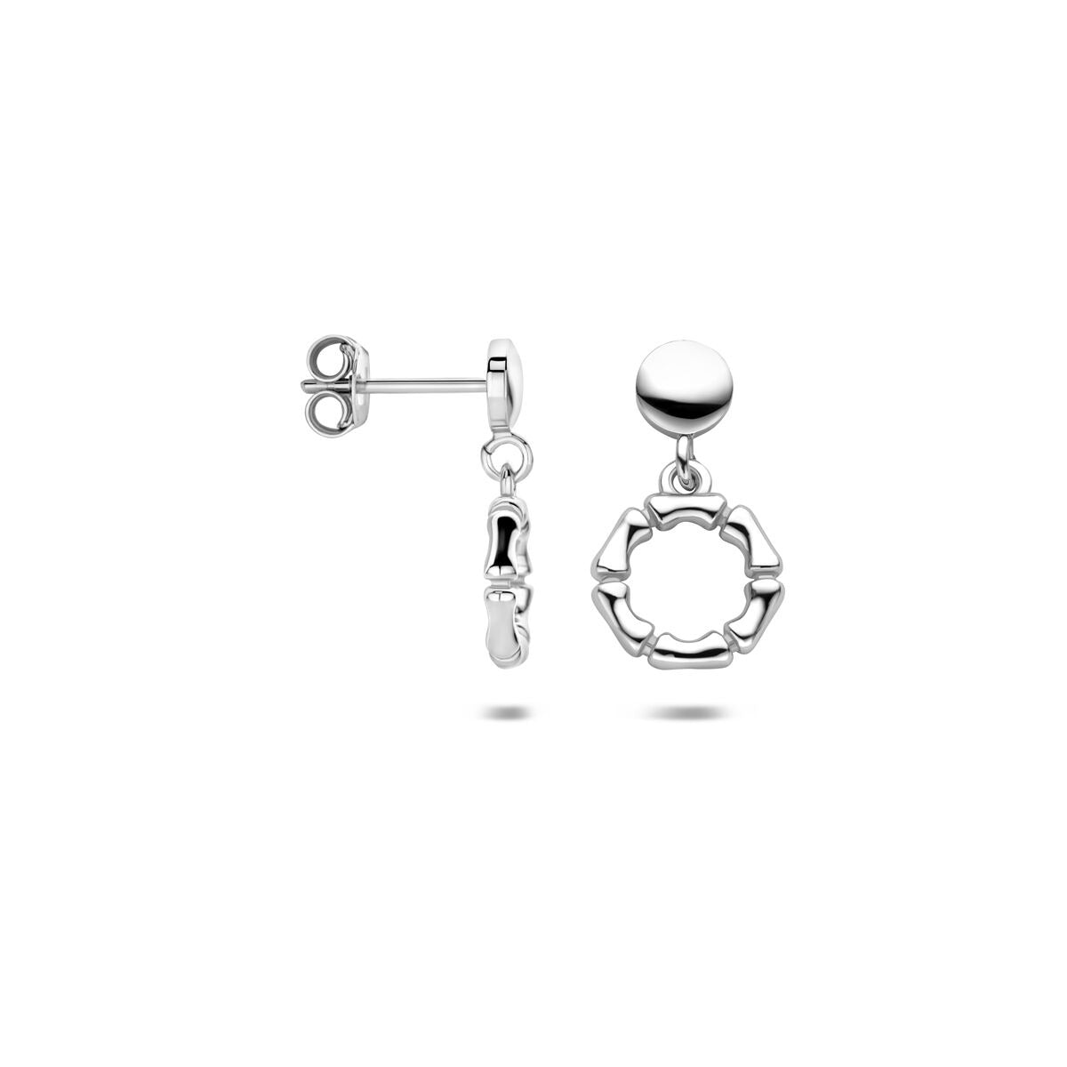Srebrne damskie kolczyki – rodowane 925 srebro 18 mm