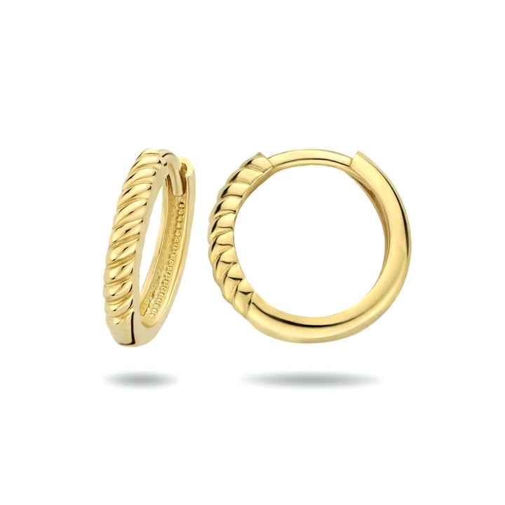 9k gouden klapoorringen – 13 mm