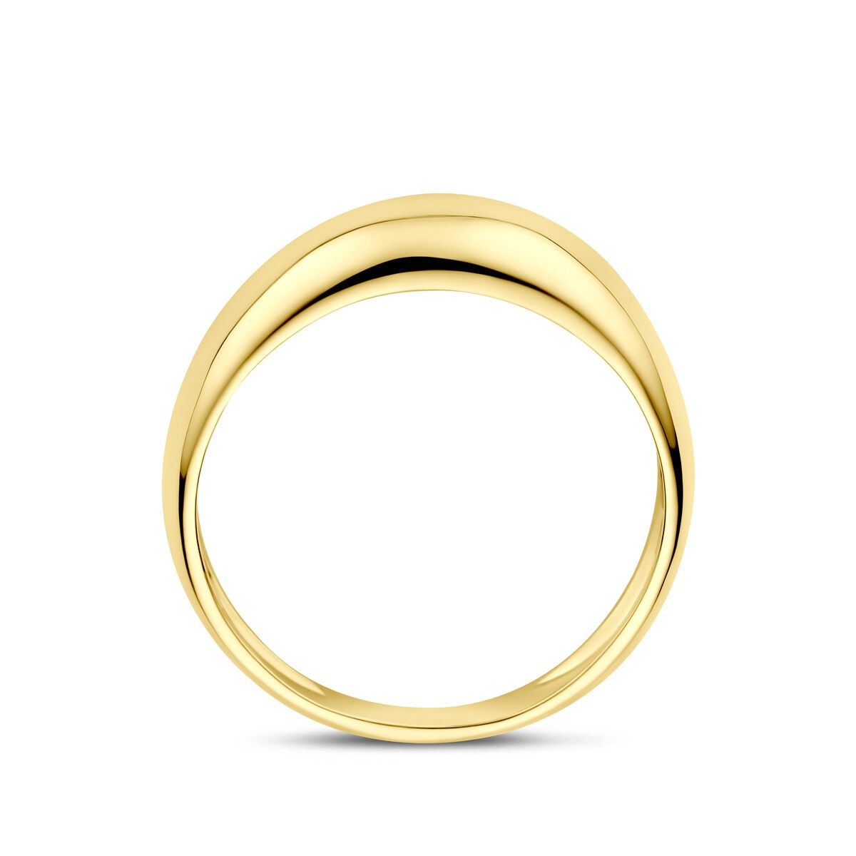 14k żółte złoto damski pierścionek 5.5mm szeroki