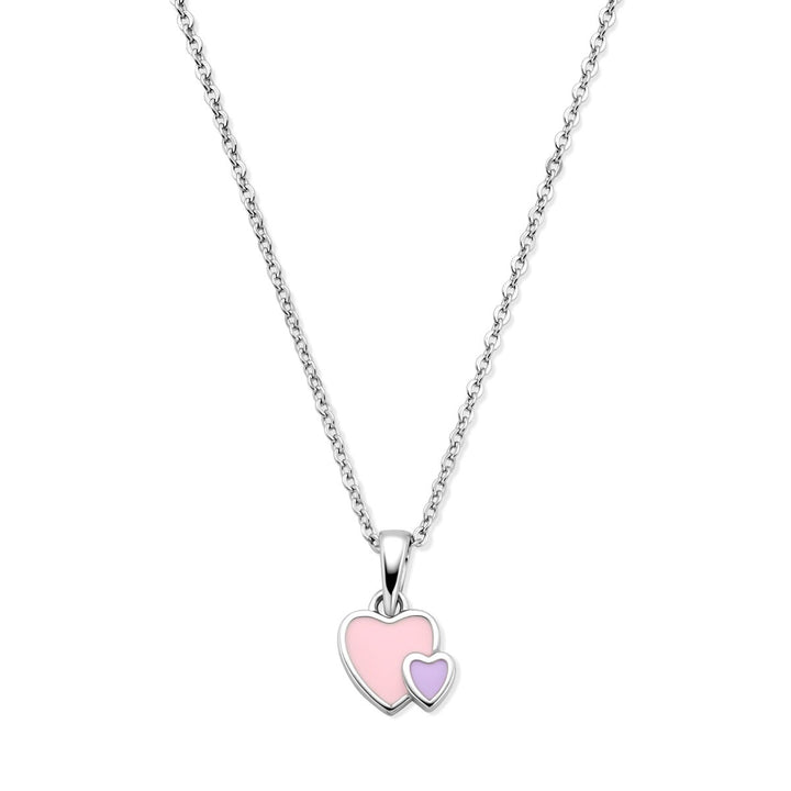 Zilveren kinder ketting met hartjes – gerhodineerd 925 zilver