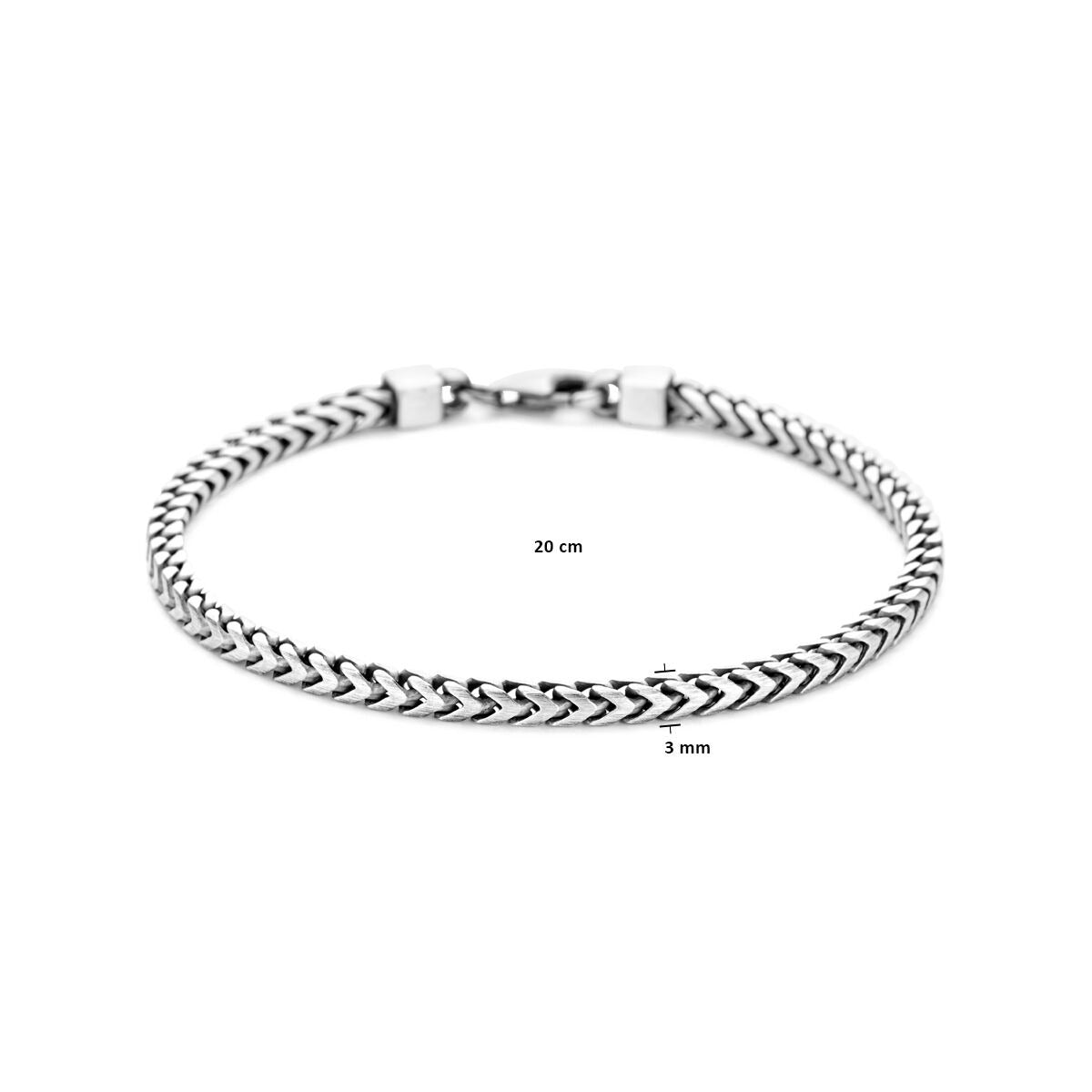 bransoletka oxi mat 20 cm srebro oksydowane