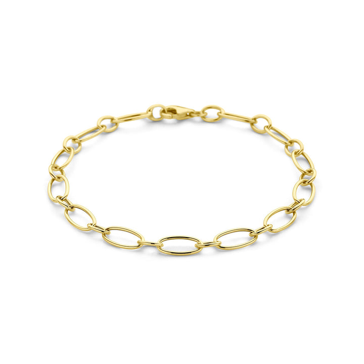 14k Geelgouden anker armband met karabijnsluiting