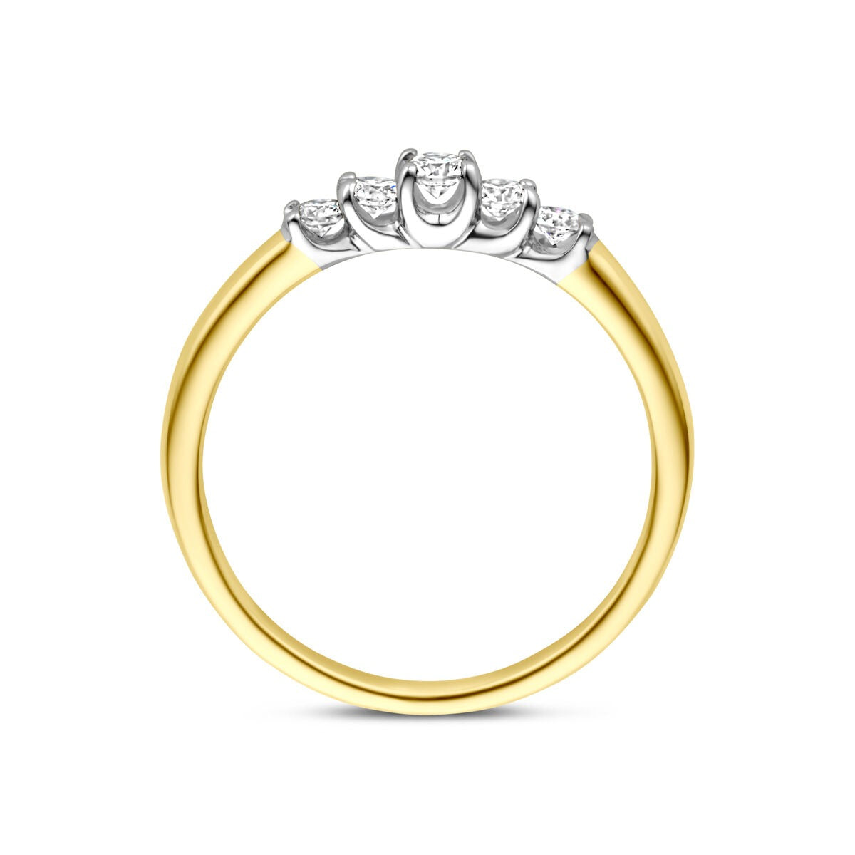 pierścionek 14k bicolor z diamentem 0.30ct