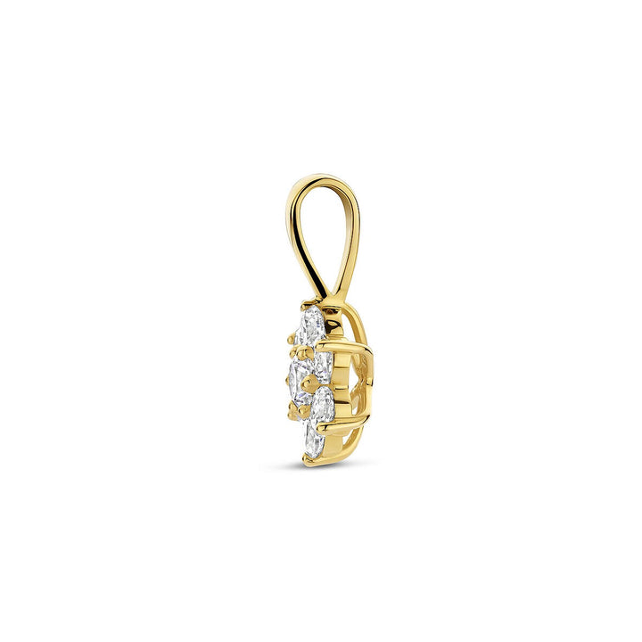Gouden hanger met zirkonia – 14k, entourage stijl