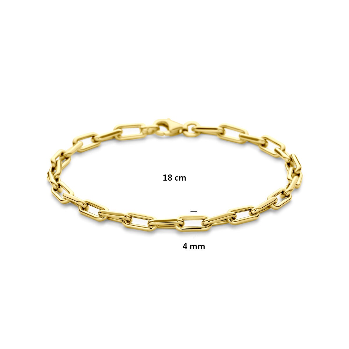 Bransoletka damska złoto 14k – ogniwo kotwicy 4 mm