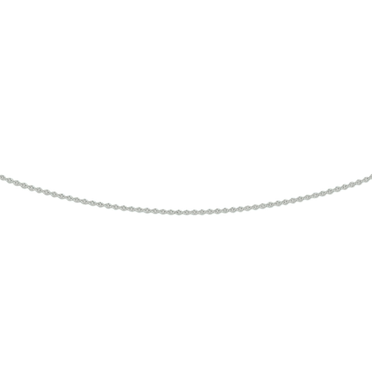 14k witgouden anker schakel ketting van 0.8mm zonder hanger.