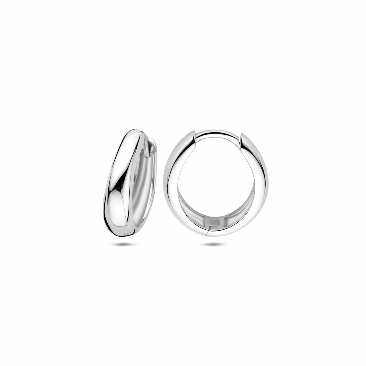 Srebrne kolczyki damskie – rodowane 925 srebro, 15 mm