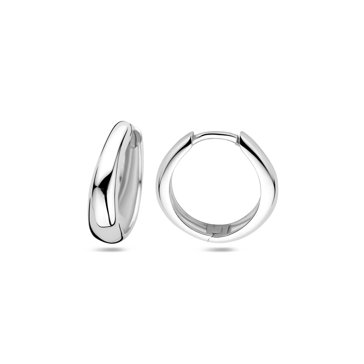 Srebrne kolczyki damskie – rodowane 925 srebro, 16,5 mm