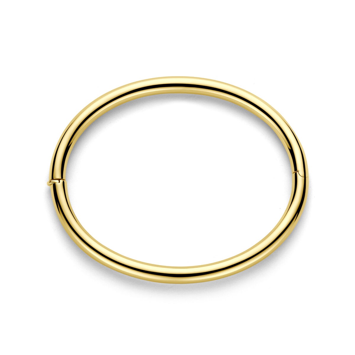 14k żółte złoto damska bransoletka bangle – 5 mm szerokości