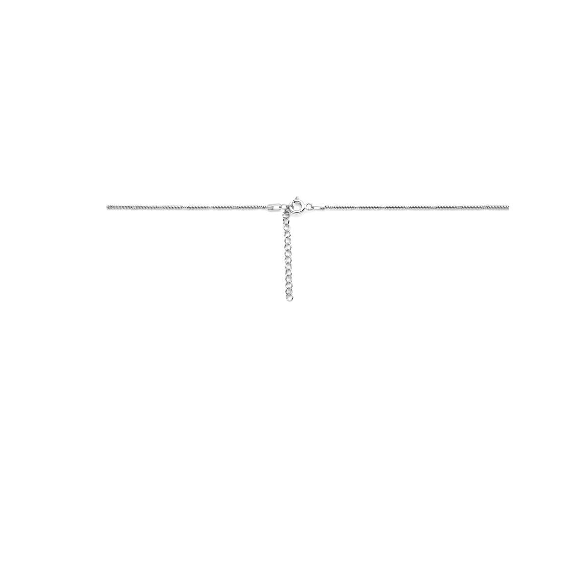 Srebrny naszyjnik bez wisiorka – rodowany wąż damski 1,5 mm 41 + 4 cm