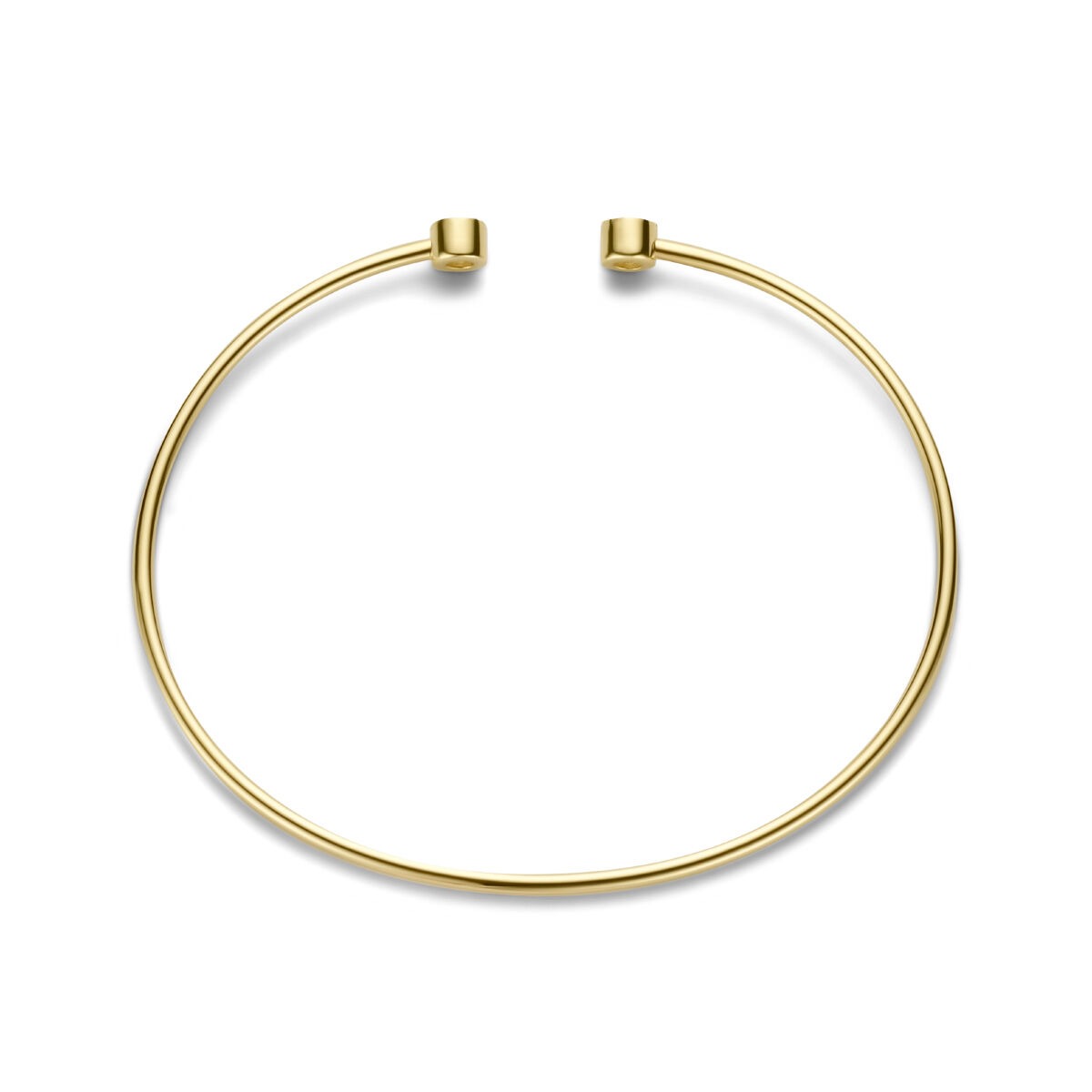 14k Żółte złoto Bangle bransoletka z diamentami