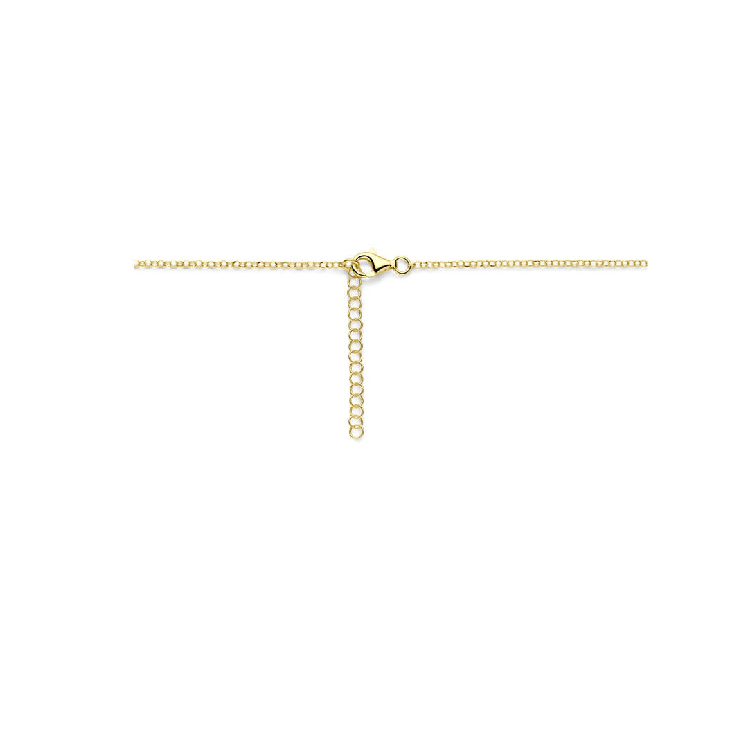 Verguld zilveren anker collier – geel verguld 925 zilver