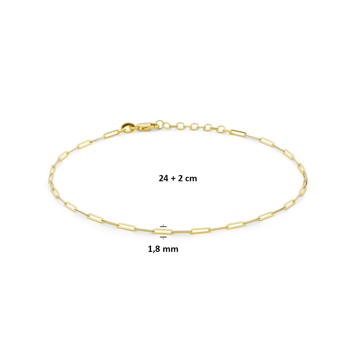 14k żółte złoto bransoletka na kostkę – letnia elegancja w czystym złocie