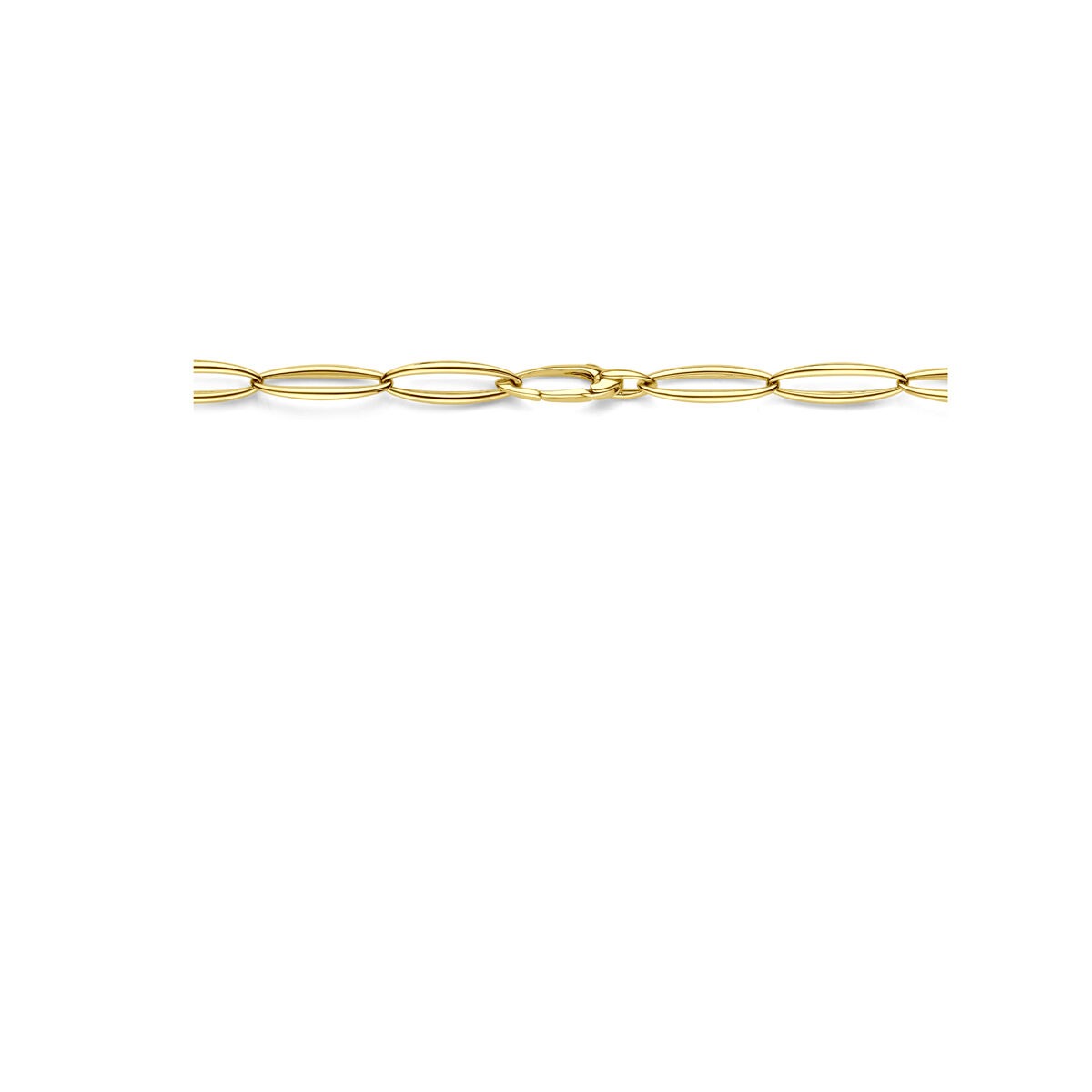 14k żółte złoto damski naszyjnik 9,5 mm 45 cm