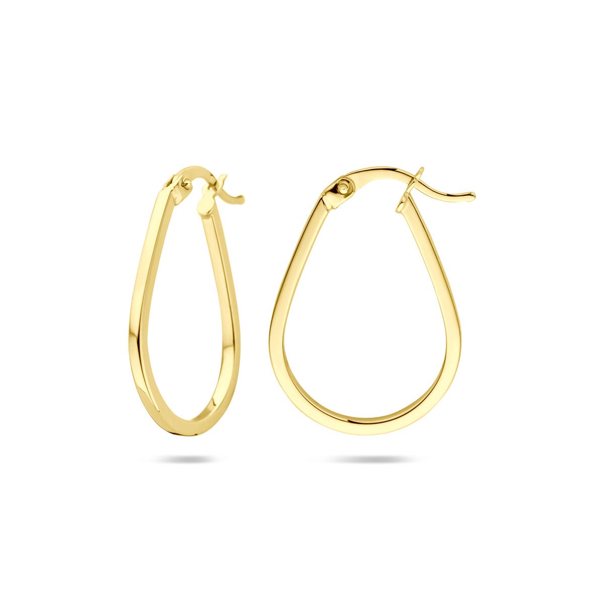 14k żółte złoto kolczyki koła – 25 x 1.6 mm