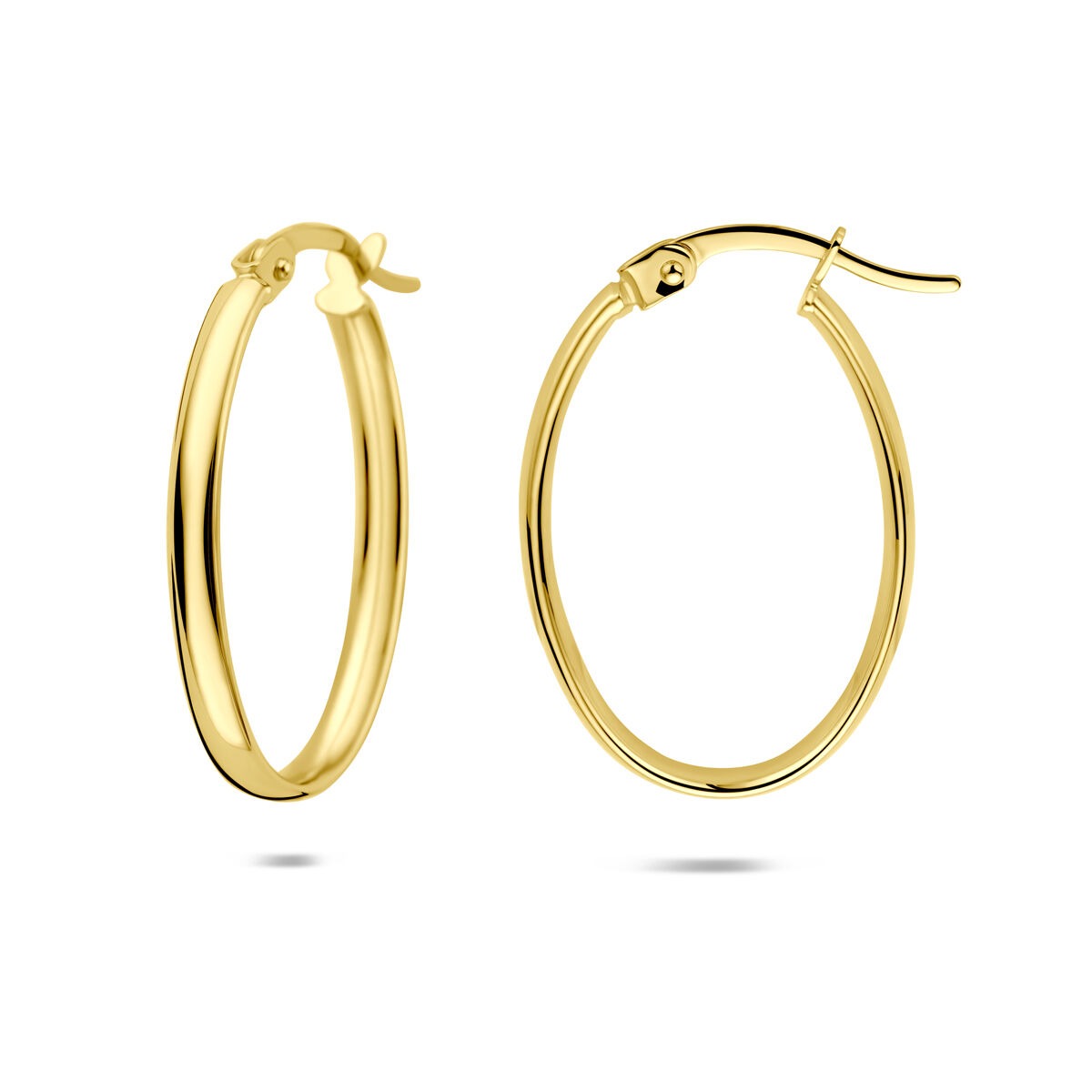 14k żółte złoto kolczyki koła – 24 mm