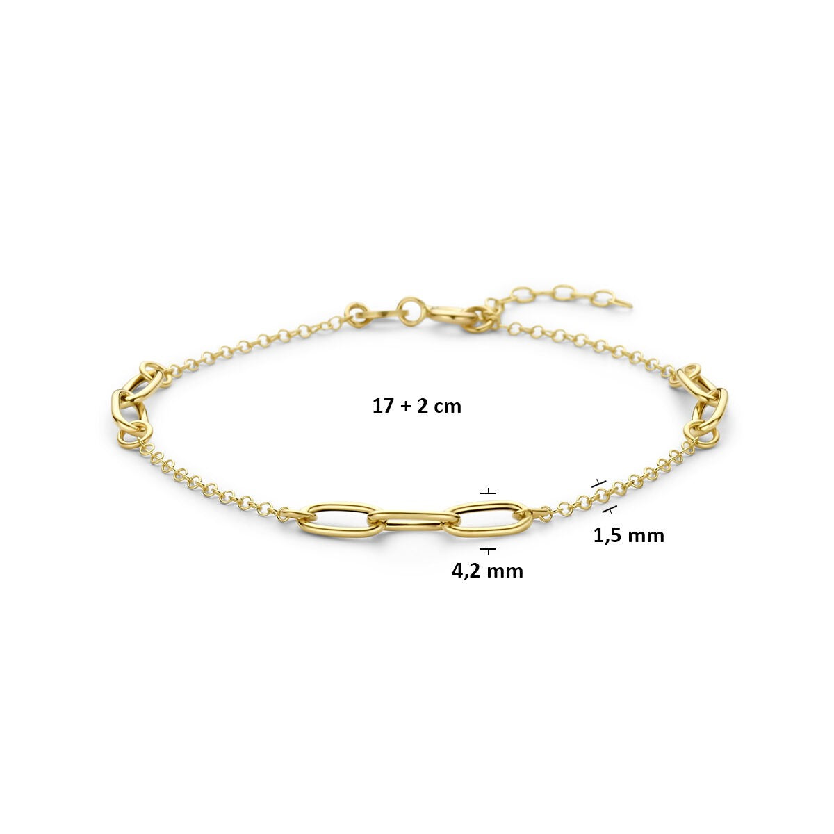 14k żółte złoto bransoletka