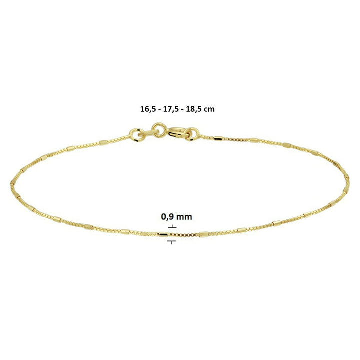 Gouden venetiaanse armband met staafjes – 14k