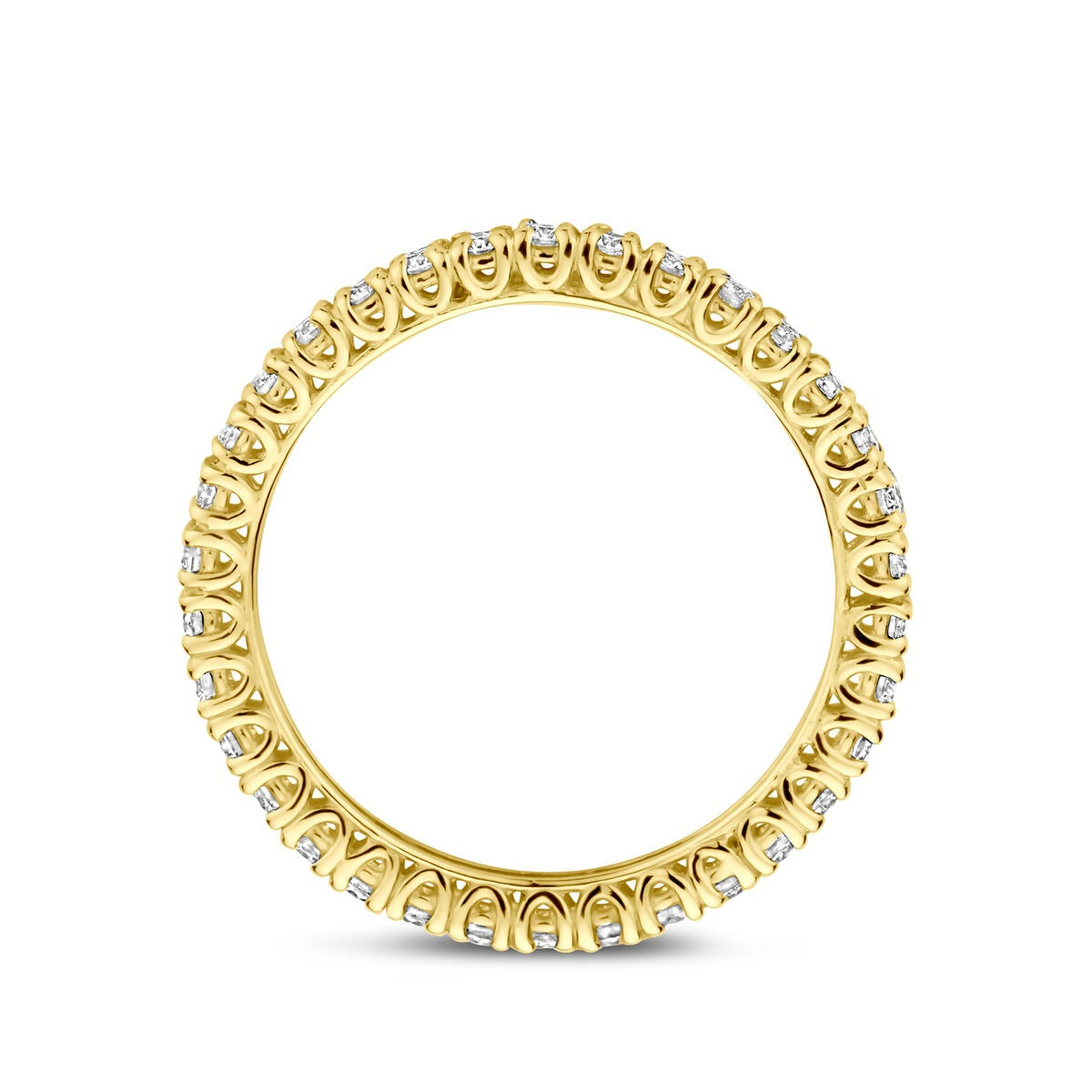 14k Żółte Złoto Pierścionek Alliance z Diamentem – 0.70 ct