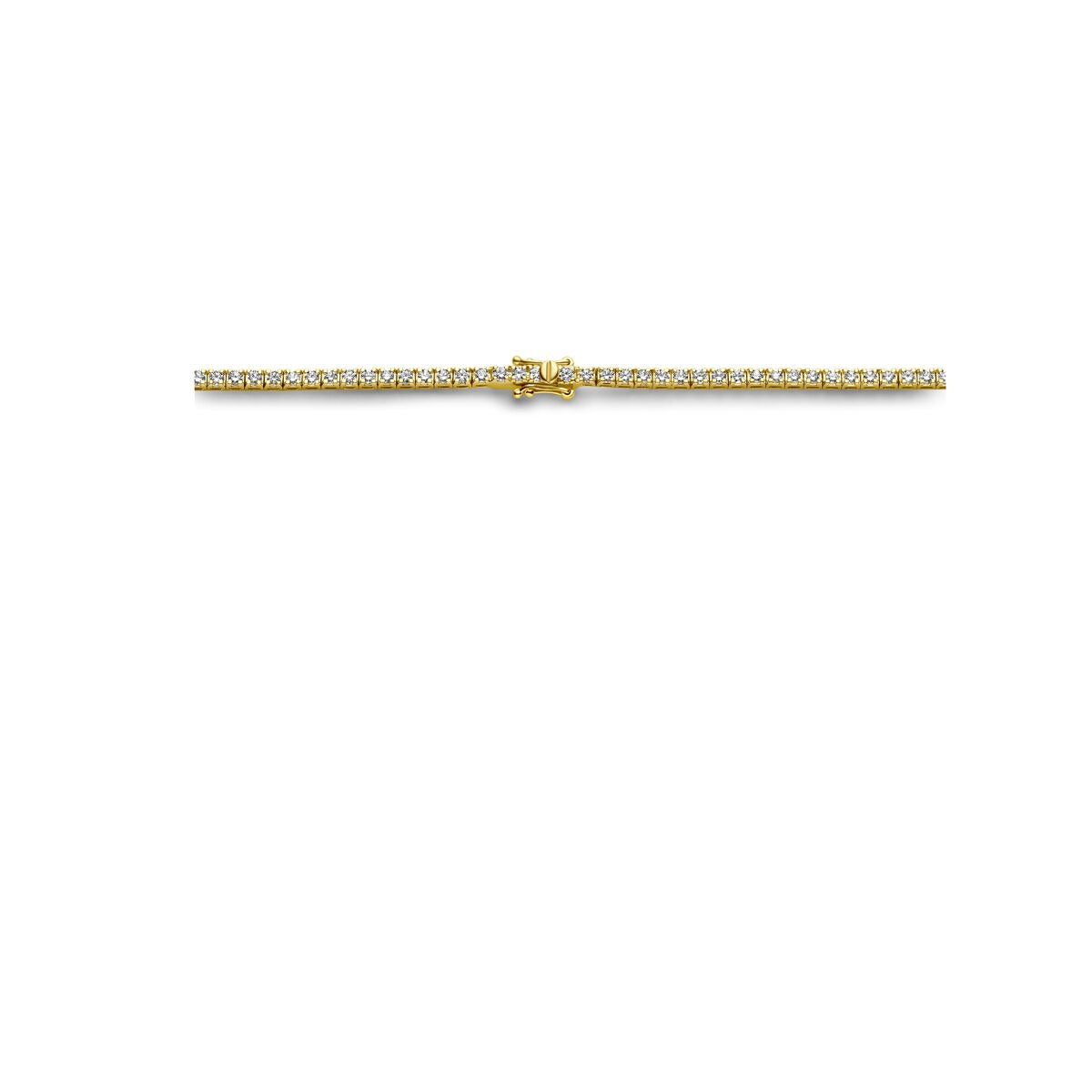14k żółte złoto naszyjnik tenisowy z diamentami – 5.00ct