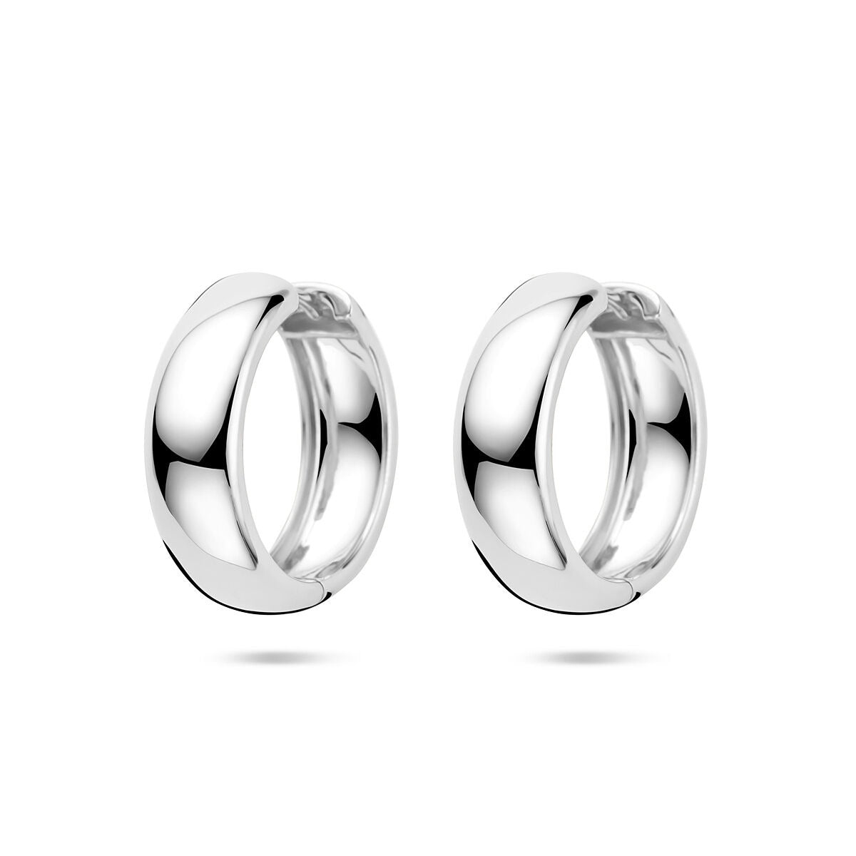 Gerhodinowane kolczyki koła dla kobiet o średnicy 25x8 mm, błyszczące i eleganckie.
