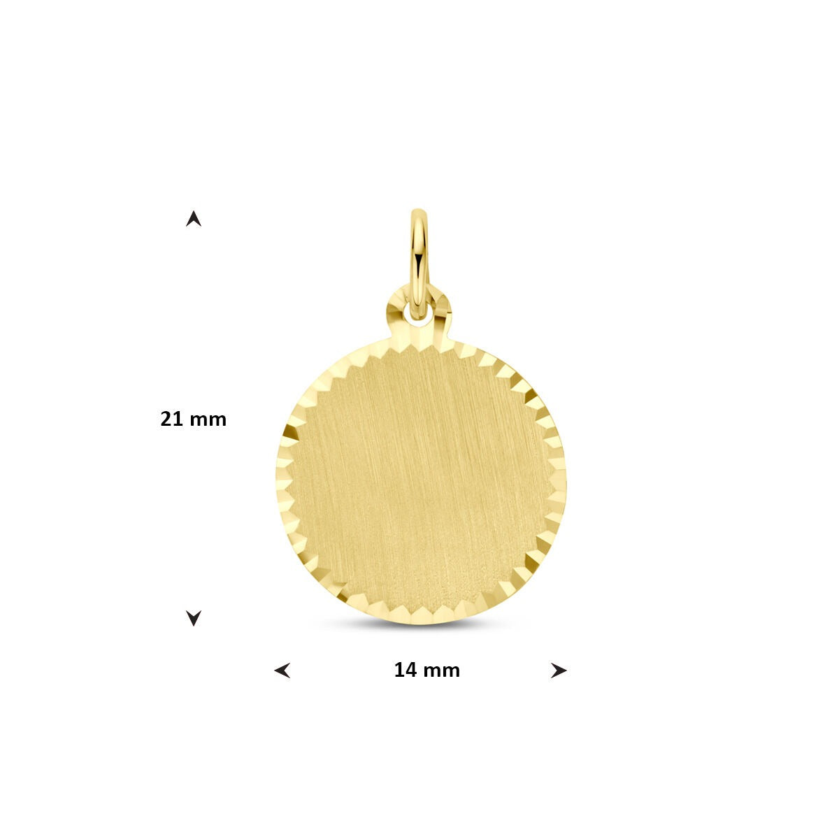 14k Żółte złoto diamentowany wisiorek damski