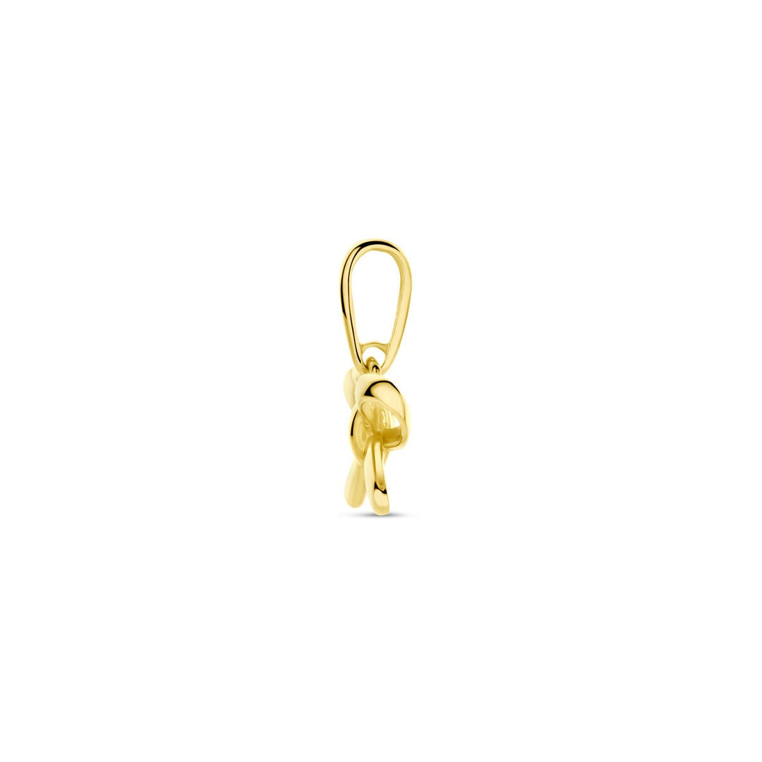 14k geelgouden hanger in de vorm van een strik