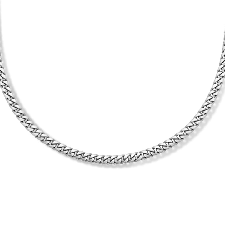 Zilveren heren ketting geoxideerd – geslepen gourmette 5mm