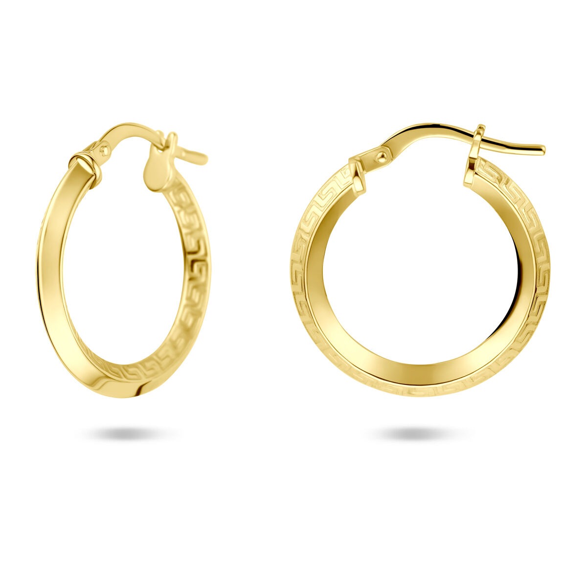 Złote kolczyki damskie – 14k Silgold zapięcie na zawias 2,5 mm