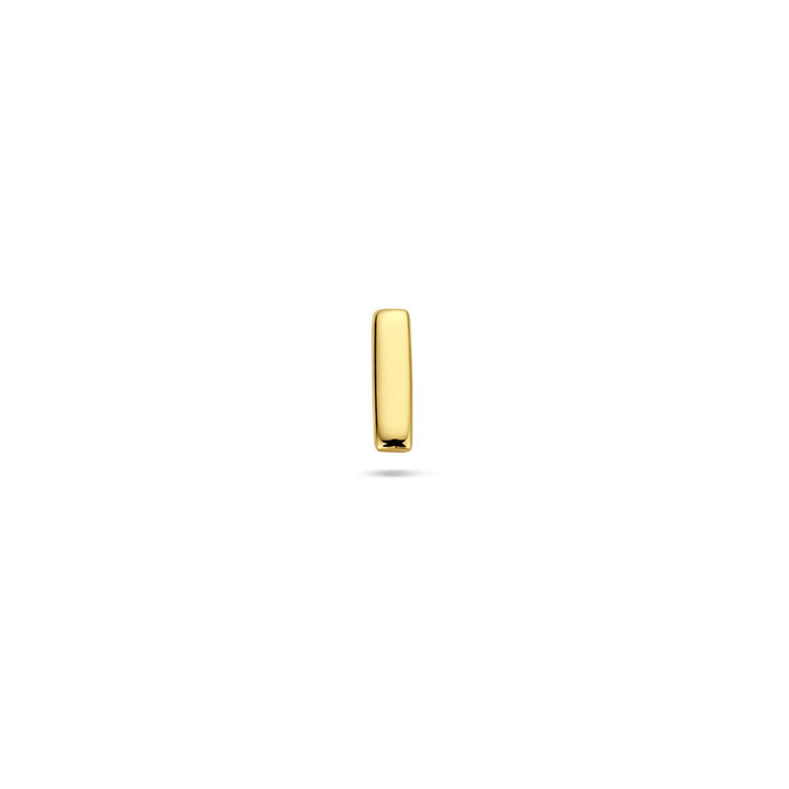 Verguld zilveren flat back piercing balk – 925 zilver