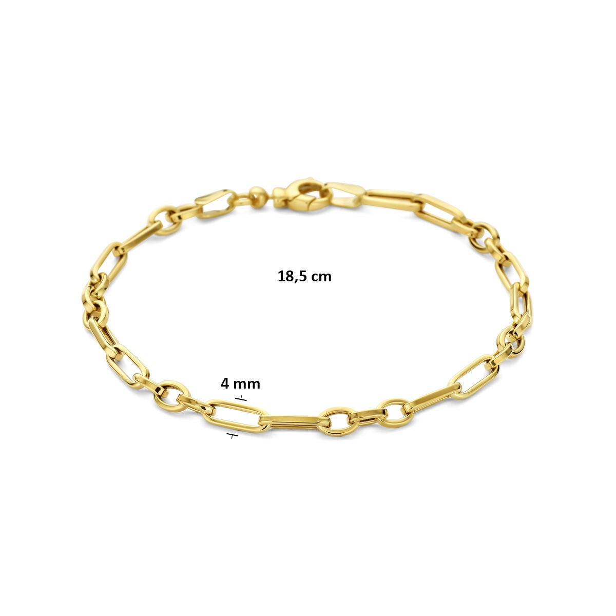 bransoletka z żółtego złota 9k – 4mm szerokości